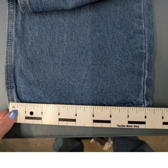 Dickies Carpenter Jeans Mens 36x32 Blue Denim Relaxed Fit Utility Work Pants - Picture 11 of 12